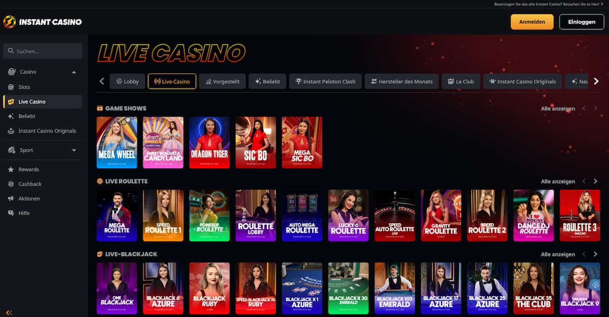 Live Casino Spiele